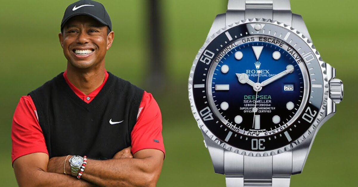 Tiger Woods indossa Rolex Sea-Dweller Deesea ref.116660