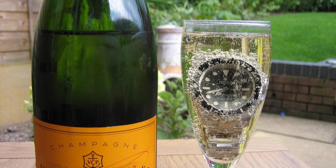rolex e champagne